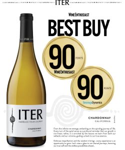 Iter Chardonnay California 90 points Wine Enthusiast 90 Points Beverage Dynamics